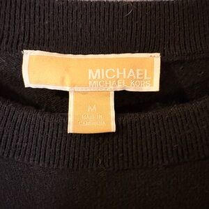 MICHAEL Michael Kors Black Sweater with Beige Logo Tag